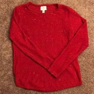 St. John’s Bay red sparkle sequin sweater